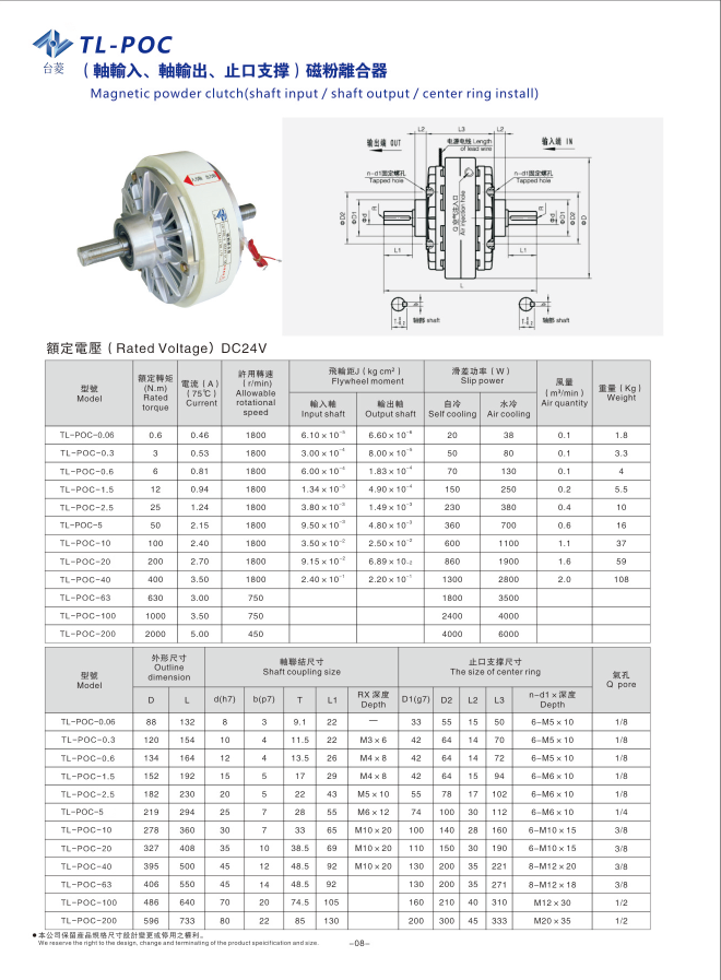 大功率磁粉離合器參數(shù) 大功率磁粉離合器參數(shù)